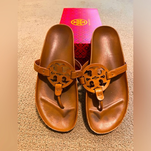 Tory Burch Miller Cloud Tan Sandal (Womens 8.5) - Picture 1 of 6